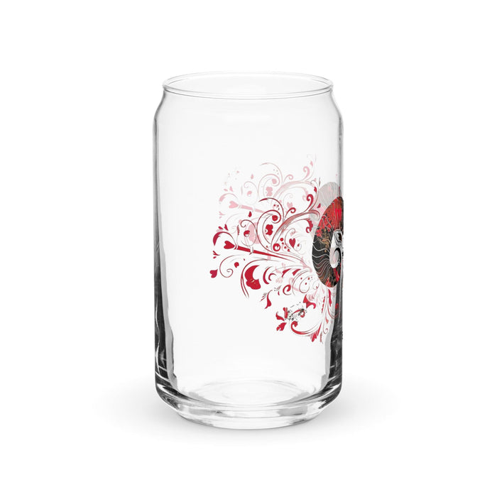 Pieza de arte exclusiva de El Aries, vaso de vidrio con forma de lata, regalo para el hogar, la oficina, el trabajo, el orgullo mexicano, vaso de vidrio con caligrafía única en su tipo | E10