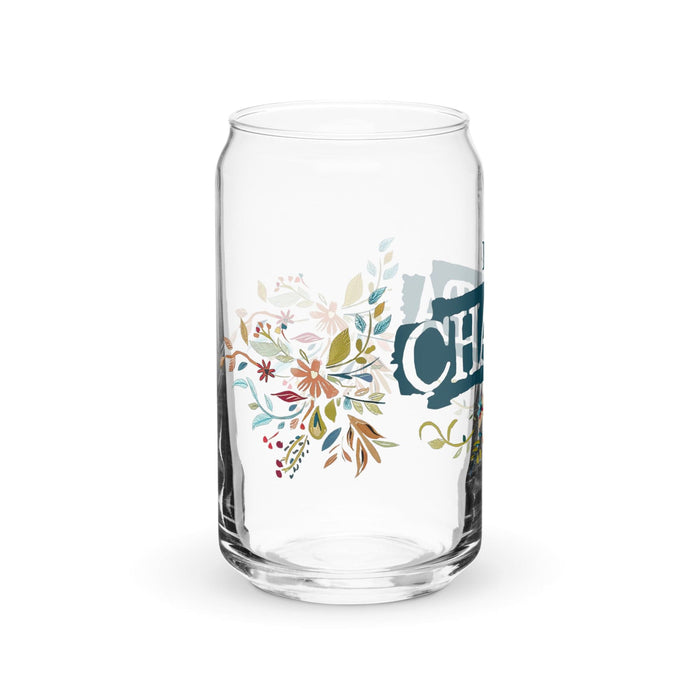 El Champa Exclusive Art Piece Can-Shaped Glass Home Office Work Mexican Spanish Pride Gift Cup One-Of-A-Kind Calligraphy Glass | E10