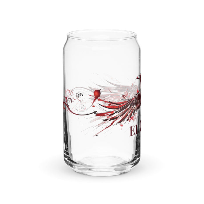 Pieza de arte exclusiva de El Crow, vaso de vidrio con forma de lata, regalo para el hogar, la oficina, el trabajo, el orgullo mexicano, vaso de vidrio con caligrafía única en su tipo | E12