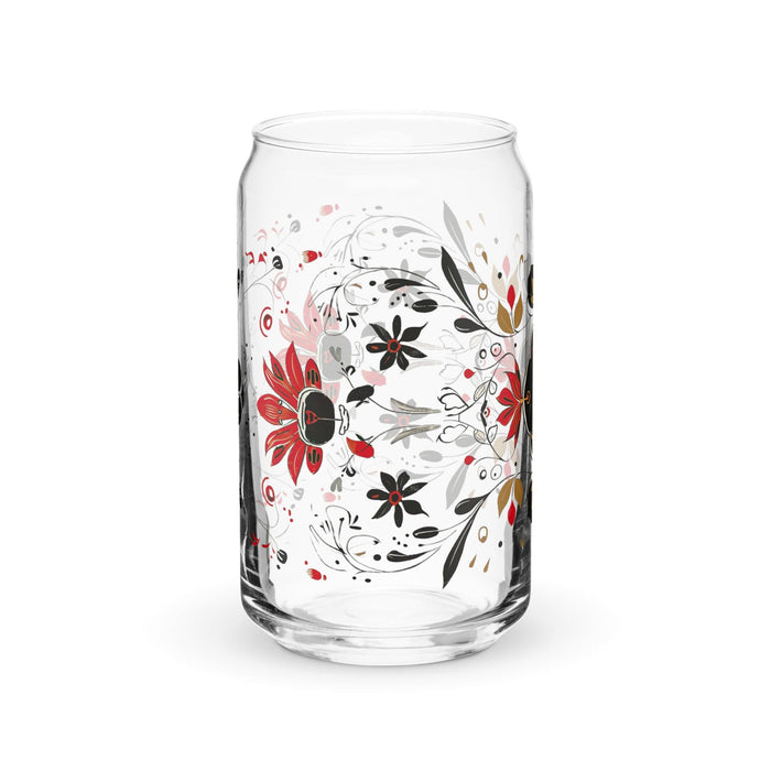 Pieza de arte exclusiva de El Divo, vaso de vidrio con forma de lata para el hogar, la oficina, el trabajo, el orgullo mexicano, el regalo, vaso de vidrio con caligrafía única en su tipo | E5