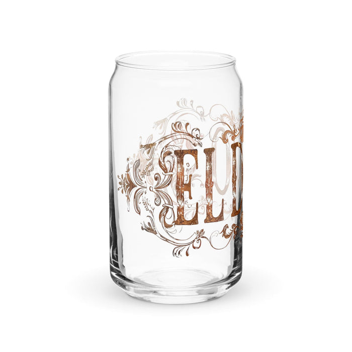 El Divo Exclusive Art Piece Can-Shaped Glass Home Office Work Mexican Spanish Pride Gift Cup One-Of-A-Kind Calligraphy Glass | E13