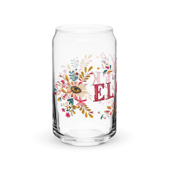 El Geek Exclusive Art Piece Can-Shaped Glass Home Office Work Mexican Spanish Pride Gift Cup One-Of-A-Kind Calligraphy Glass | E6