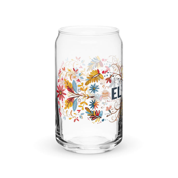 El Geek Exclusive Art Piece Can-Shaped Glass Home Office Work Mexican Spanish Pride Gift Cup One-Of-A-Kind Calligraphy Glass | E11