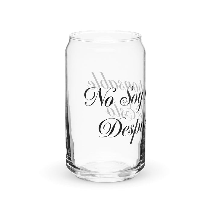 No Soy Responsable Después De Esto Exclusive Art Piece Can-Shaped Glass Home Office Work Mexican Spanish Pride Gift Cup One-Of-A-Kind Calligraphy Glass | N26