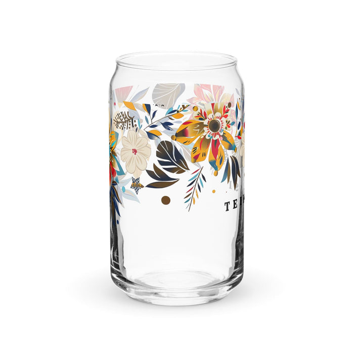 Pièce d'art exclusive Teikirisi en verre en forme de canette pour la maison, le bureau, le travail, la fierté mexicaine et espagnole, tasse cadeau, verre de calligraphie unique en son genre | T14