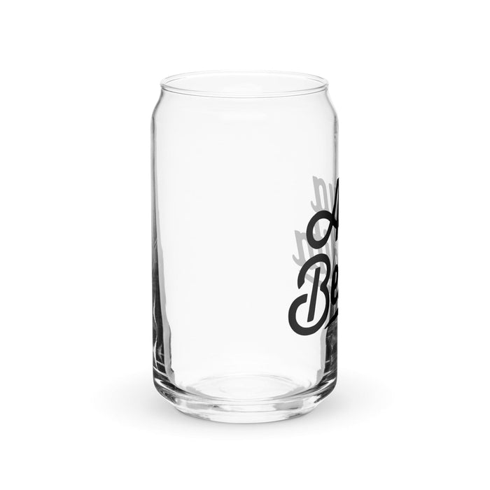 Pièce d'art exclusive Agua Bendita en verre en forme de canette pour la maison, le bureau, le travail, la fierté mexicaine et espagnole, tasse cadeau, verre de calligraphie unique en son genre | A8