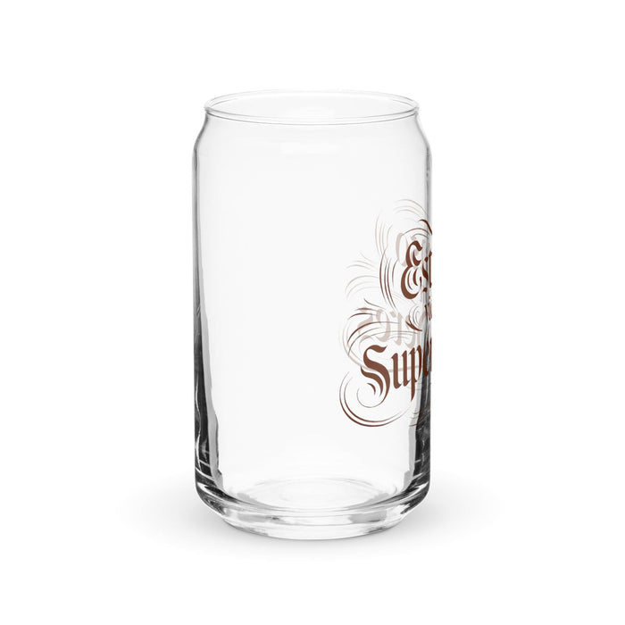 Este Vaso Viene Con Superpoderes Exklusives Kunstwerk Dosenförmiges Glas für Zuhause, Büro, Arbeit, mexikanischer und spanischer Stolz, Geschenktasse, einzigartiges Kalligraphieglas | E21