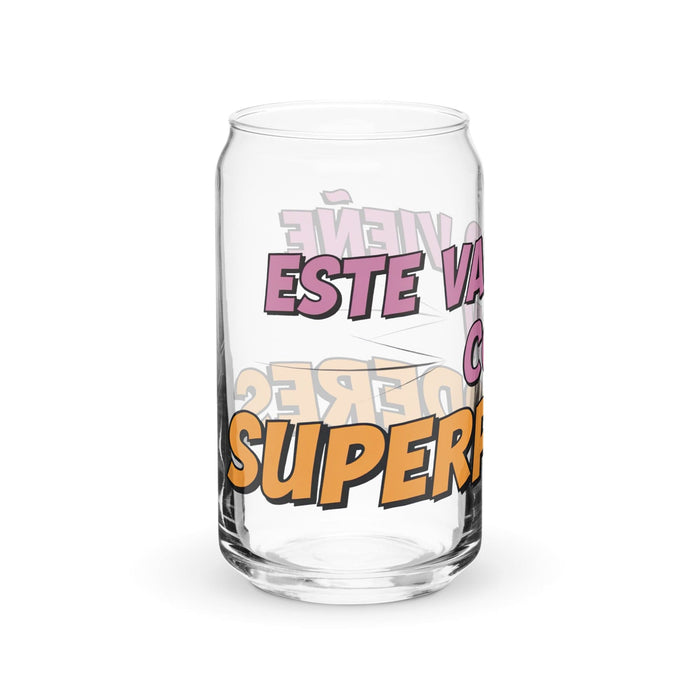 Este Vaso Viene Con Superpoderes Exklusives Kunstwerk, Dosenförmiges Glas, für Zuhause, Büro, Arbeit, mexikanischer und spanischer Stolz, Geschenktasse, einzigartiges Kalligraphieglas | E25