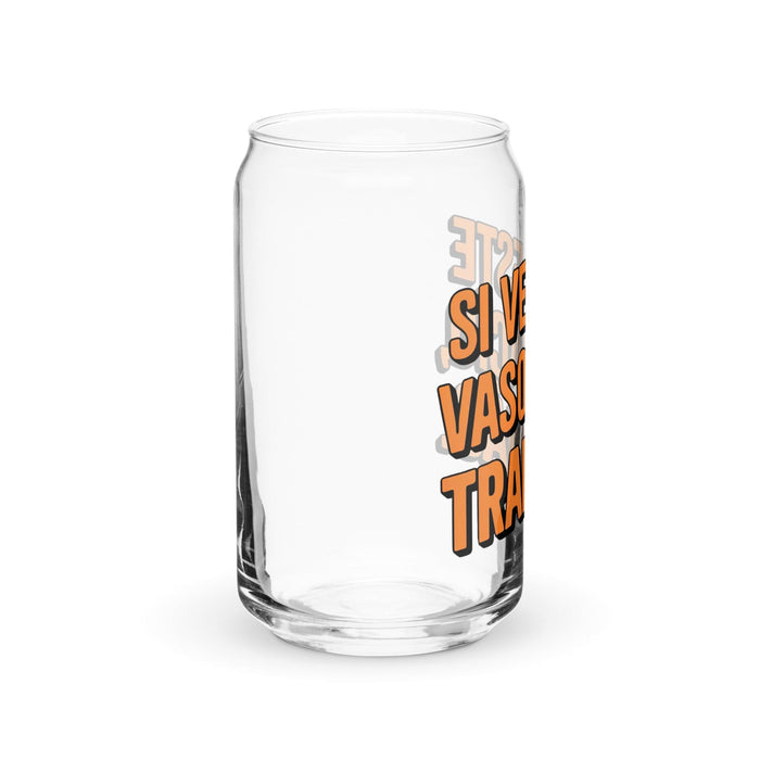 Si ves este vaso vacío, trae más obra de arte exclusiva en forma de lata de vidrio para el hogar, la oficina, el trabajo, el orgullo mexicano, taza de regalo, vaso de vidrio con caligrafía único en su tipo | S45