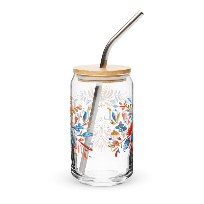 Pièce d'art exclusive El Vivo en verre en forme de canette pour la maison, le bureau, le travail, la fierté mexicaine et espagnole, tasse cadeau, verre de calligraphie unique en son genre | E13