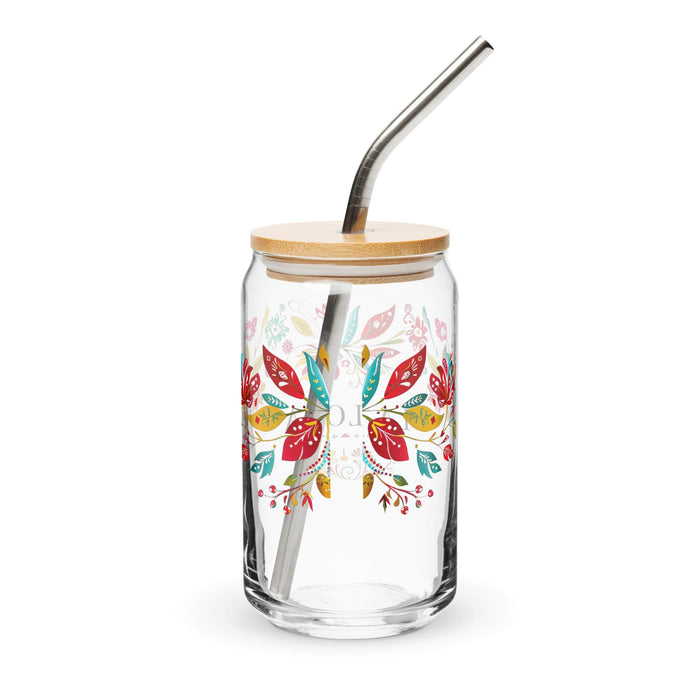 Pièce d'art exclusive La Loca en verre en forme de canette pour la maison, le bureau, le travail, la fierté mexicaine et espagnole, tasse cadeau, verre de calligraphie unique en son genre | L2