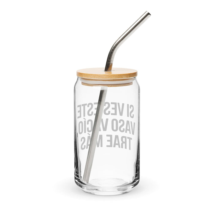 Si Ves Este Vaso Vacío, Trae Más Exklusives Kunstwerk, Dosenförmiges Glas, Homeoffice, Arbeit, mexikanischer und spanischer Stolz, Geschenktasse, einzigartiges Kalligraphieglas | S4