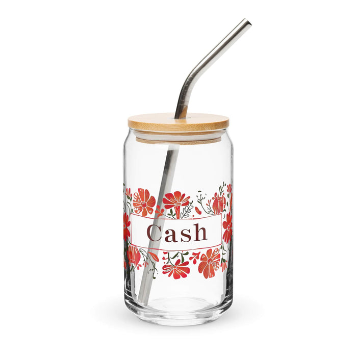 Cash Exclusive Name Art Piece Can-Shaped Glass Home Office Work Mexican Spanish Pride Gift Cup One-Of-A-Kind Calligraphy Glass | C1