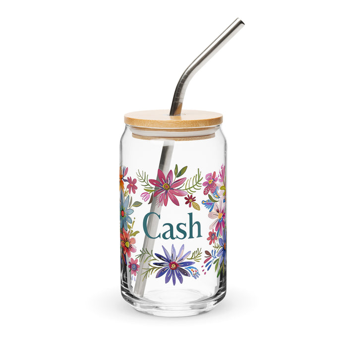 Cash Exclusive Name Art Piece Can-Shaped Glass Home Office Work Mexican Spanish Pride Gift Cup One-Of-A-Kind Calligraphy Glass | C6