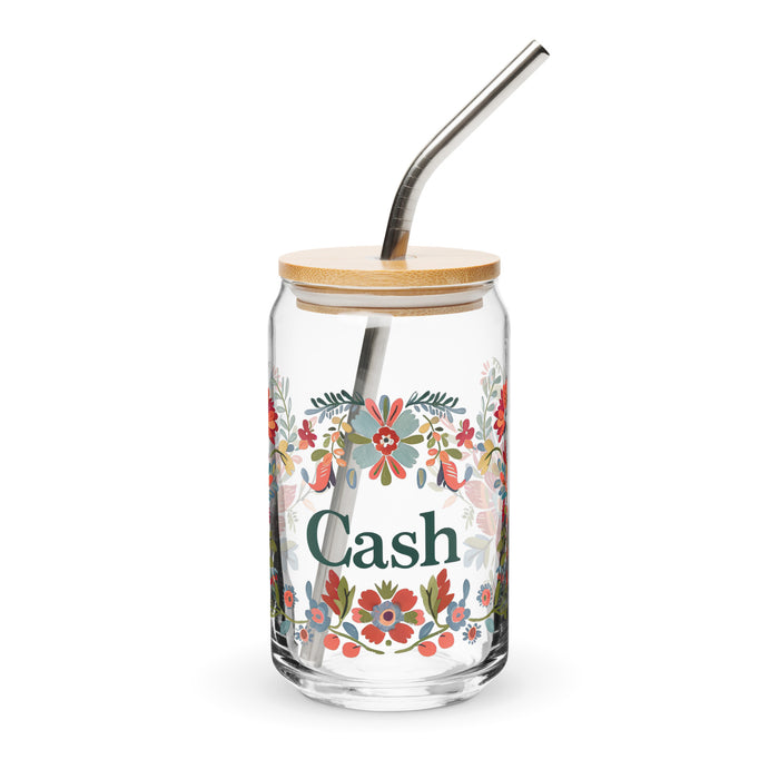 Cash Exclusive Name Art Piece Can-Shaped Glass Home Office Work Mexican Spanish Pride Gift Cup One-Of-A-Kind Calligraphy Glass | C10