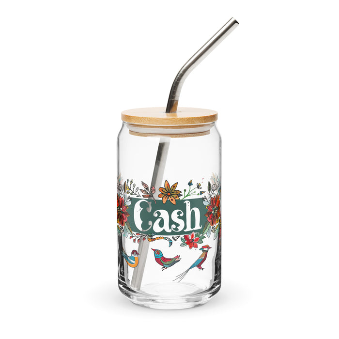 Cash Exclusive Name Art Piece Can-Shaped Glass Home Office Work Mexican Spanish Pride Gift Cup One-Of-A-Kind Calligraphy Glass | C13