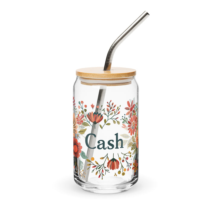 Cash Exclusive Name Art Piece Can-Shaped Glass Home Office Work Mexican Spanish Pride Gift Cup One-Of-A-Kind Calligraphy Glass | C17