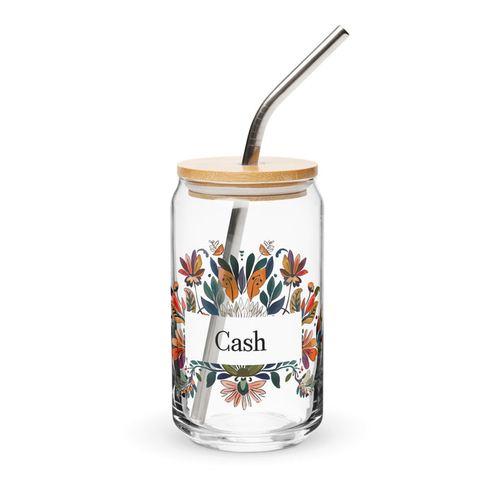 Cash Exclusive Name Art Piece Can-Shaped Glass Home Office Work Mexican Spanish Pride Gift Cup One-Of-A-Kind Calligraphy Glass | C18