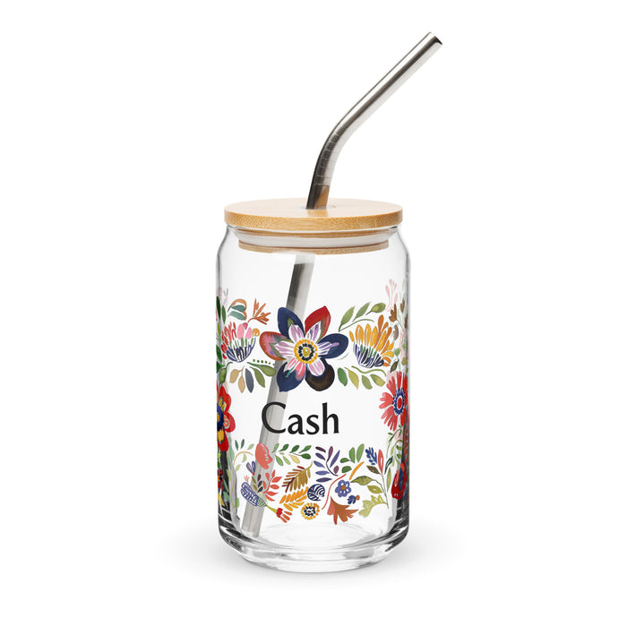 Cash Exclusive Name Art Piece Can-Shaped Glass Home Office Work Mexican Spanish Pride Gift Cup One-Of-A-Kind Calligraphy Glass | C23