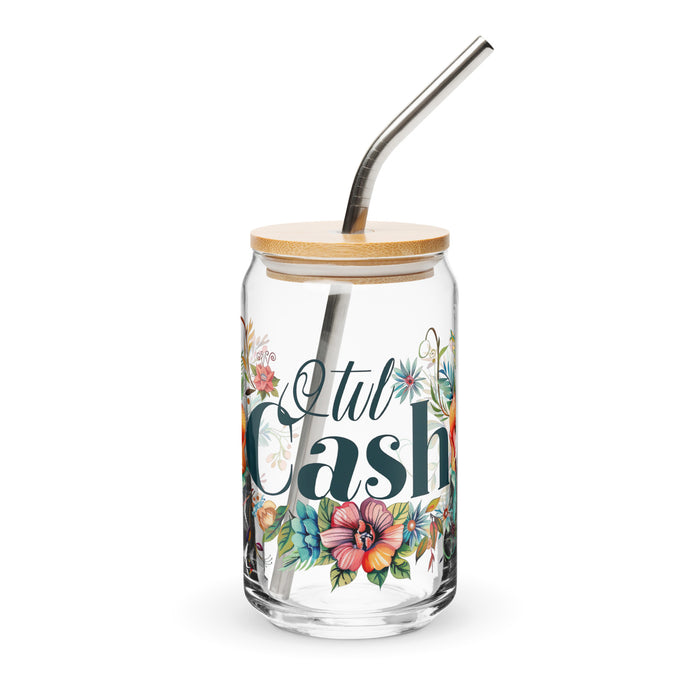 Cash Exclusive Name Art Piece Can-Shaped Glass Home Office Work Mexican Spanish Pride Gift Cup One-Of-A-Kind Calligraphy Glass | C24