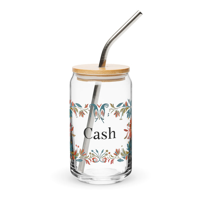 Cash Exclusive Name Art Piece Can-Shaped Glass Home Office Work Mexican Spanish Pride Gift Cup One-Of-A-Kind Calligraphy Glass | C26