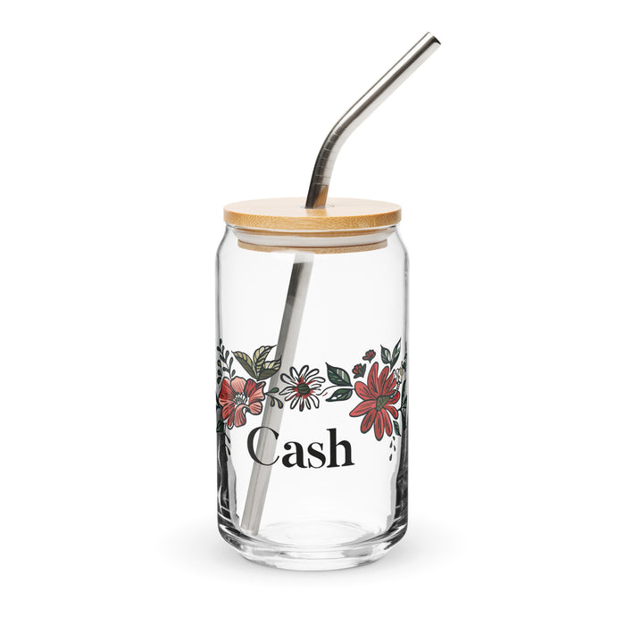 Cash Exclusive Name Art Piece Can-Shaped Glass Home Office Work Mexican Spanish Pride Gift Cup One-Of-A-Kind Calligraphy Glass | C27