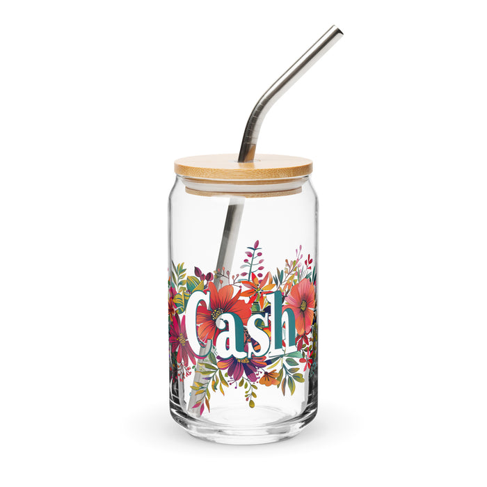 Cash Exclusive Name Art Piece Can-Shaped Glass Home Office Work Mexican Spanish Pride Gift Cup One-Of-A-Kind Calligraphy Glass | C28