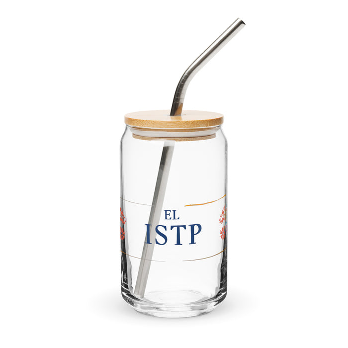 El Istp Exclusive Art Piece Can-Shaped Glass Home Office Work Mexican Spanish Pride Gift Cup One-Of-A-Kind Calligraphy Glass | E1