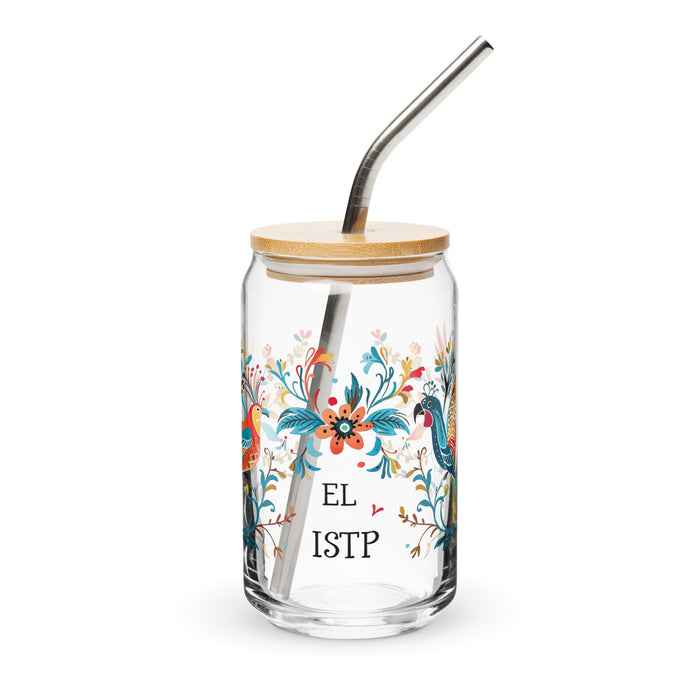 El Istp Pièce d'art exclusive en verre en forme de canette Bureau à domicile Travail Tasse cadeau de fierté espagnole mexicaine Verre de calligraphie unique en son genre | E5