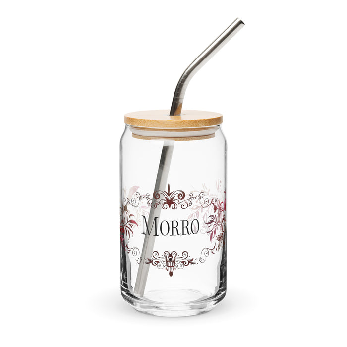 El Morro Exclusive Art Piece Can-Shaped Glass Home Office Work Mexican Spanish Pride Gift Cup One-Of-A-Kind Calligraphy Glass | E20