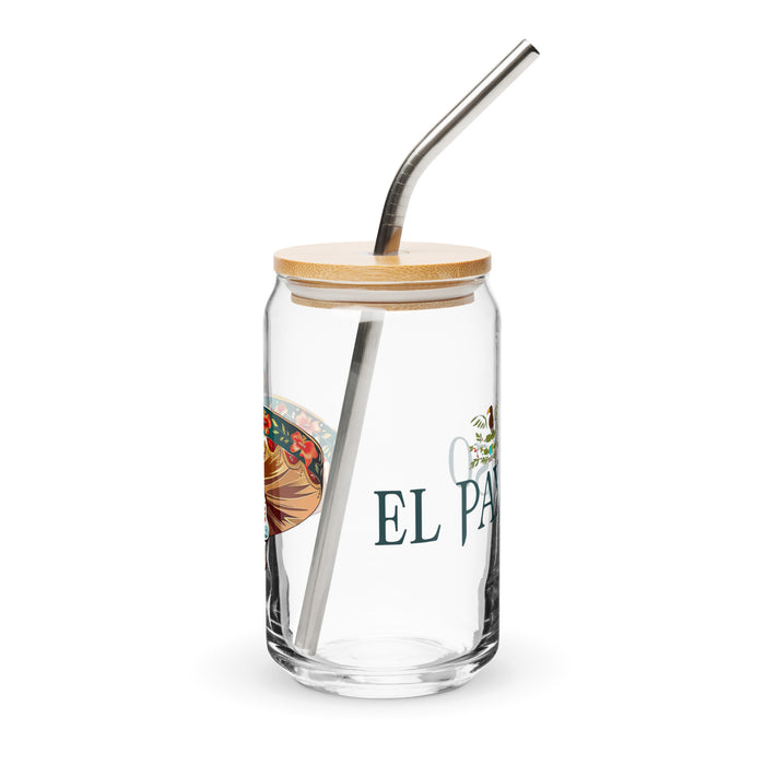 El Payaso Exclusive Art Piece Can-Shaped Glass Home Office Work Mexican Spanish Pride Gift Cup One-Of-A-Kind Calligraphy Glass | E4