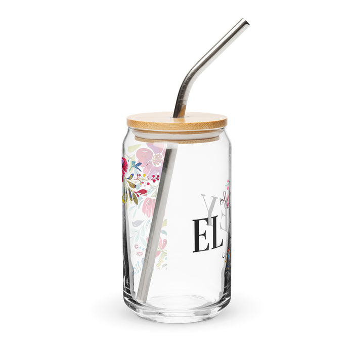 El Rey Exclusive Art Piece Can-Shaped Glass Home Office Work Mexican Spanish Pride Gift Cup One-Of-A-Kind Calligraphy Glass | E7