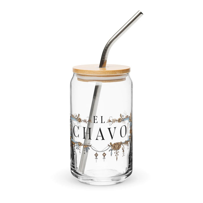 Pièce d'art exclusive El Chavo en verre en forme de canette pour la maison, le bureau, le travail, la fierté espagnole mexicaine, tasse cadeau, verre de calligraphie unique en son genre | E20