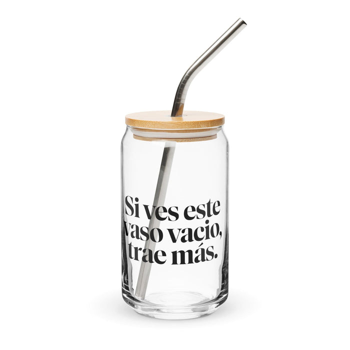 Si Ves Este Vaso Vacío, Trae Más Exklusives Kunstwerk, Dosenförmiges Glas, Homeoffice, Arbeit, mexikanischer und spanischer Stolz, Geschenktasse, einzigartiges Kalligraphieglas | S26