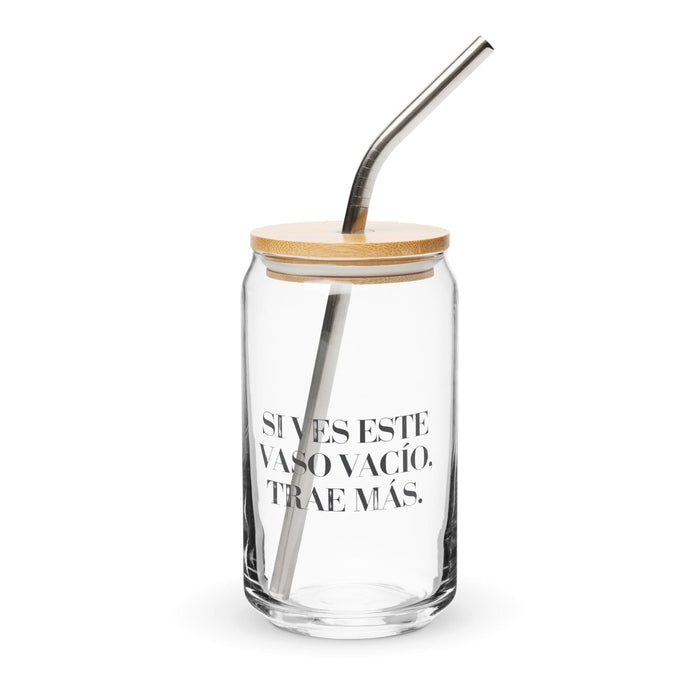 Si Ves Este Vaso Vacío, Trae Más Exklusives Kunstwerk, Dosenförmiges Glas, Homeoffice, Arbeit, mexikanischer und spanischer Stolz, Geschenktasse, einzigartiges Kalligraphieglas | S41