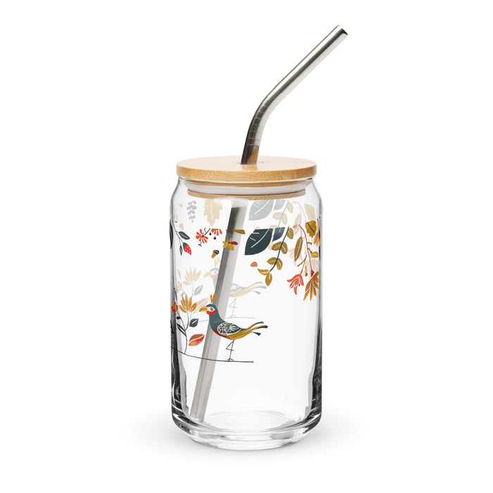 Pièce d'art exclusive El Libra en verre en forme de canette pour la maison, le bureau, le travail, la fierté espagnole mexicaine, tasse cadeau, verre de calligraphie unique en son genre | E4