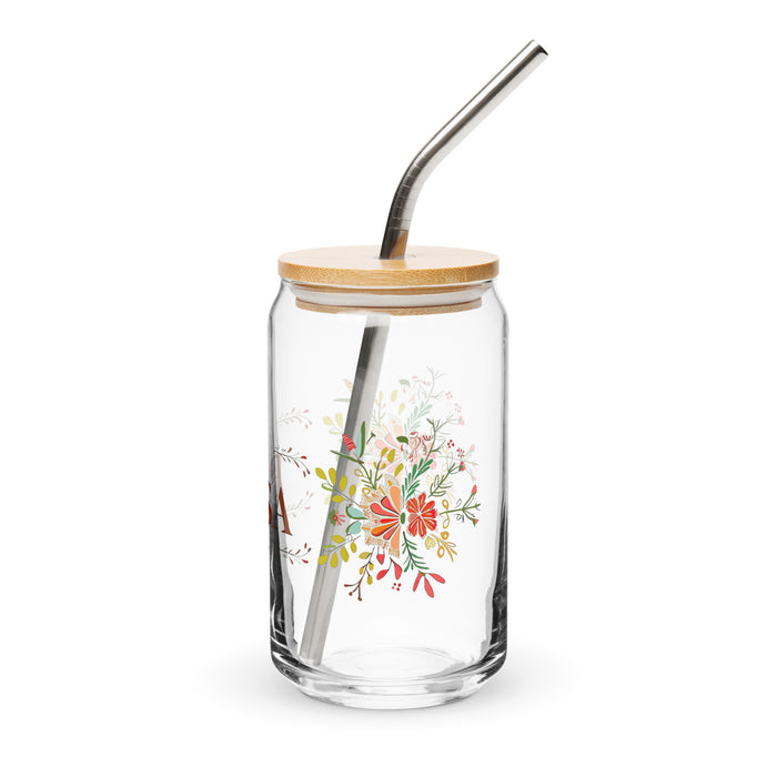 Pièce d'art exclusive El Paisa en verre en forme de canette pour la maison, le bureau, le travail, la fierté espagnole mexicaine, tasse cadeau, verre de calligraphie unique en son genre | E5