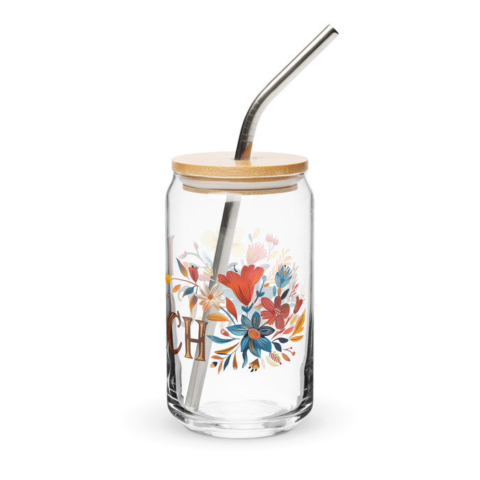 Pièce d'art exclusive de La Coach en verre en forme de canette pour le travail à domicile, le bureau, la fierté mexicaine et espagnole, tasse cadeau en verre de calligraphie unique en son genre | L1