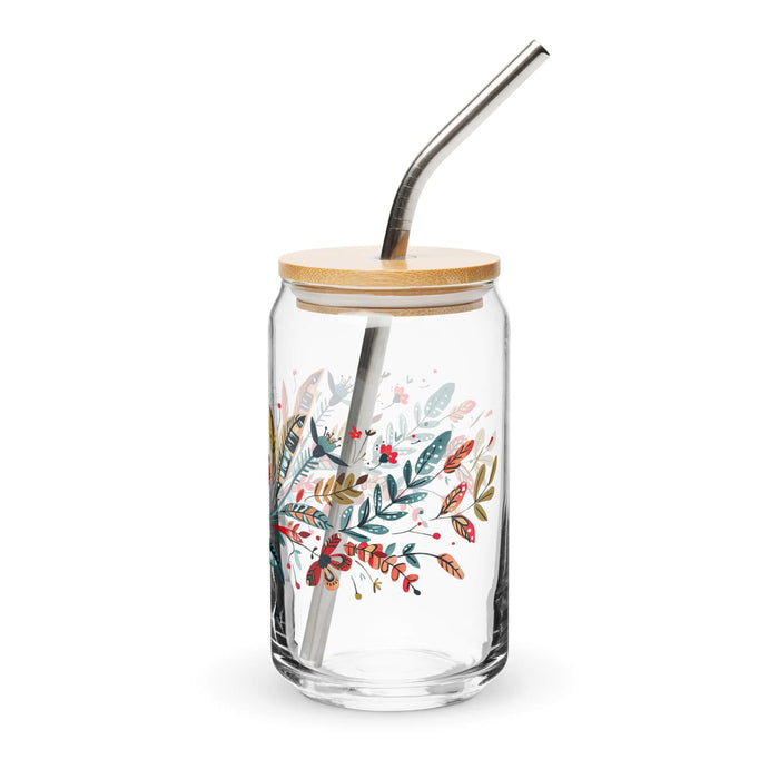 Pièce d'art exclusive La Loca en verre en forme de canette pour la maison, le bureau, le travail, la fierté mexicaine et espagnole, tasse cadeau, verre de calligraphie unique en son genre | L11