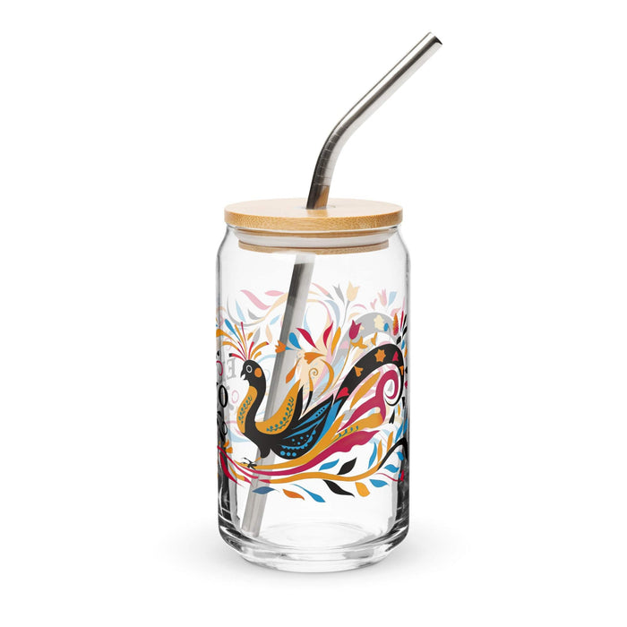 El Divo Pièce d'art exclusive en verre en forme de canette Bureau à domicile Travail Tasse cadeau de fierté espagnole mexicaine Verre de calligraphie unique en son genre | E6