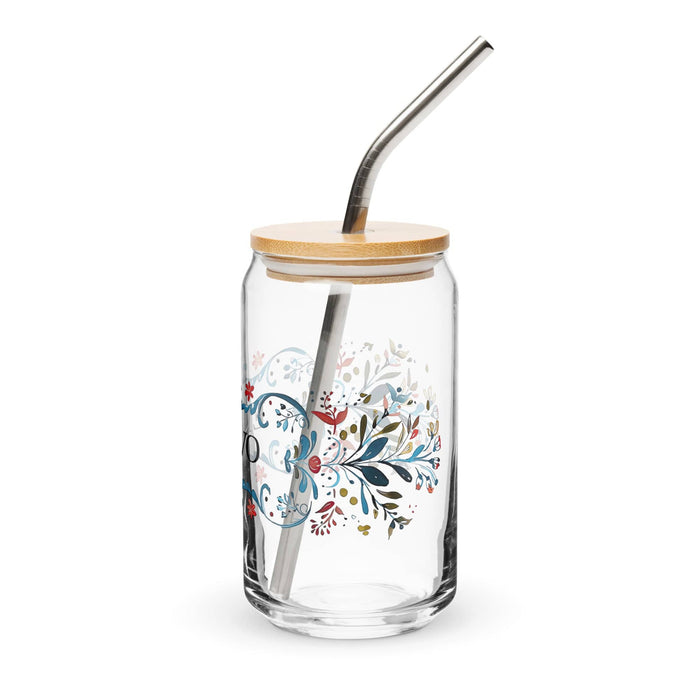 El Divo Pièce d'art exclusive en verre en forme de canette Bureau à domicile Travail Tasse cadeau de fierté espagnole mexicaine Verre de calligraphie unique en son genre | E14