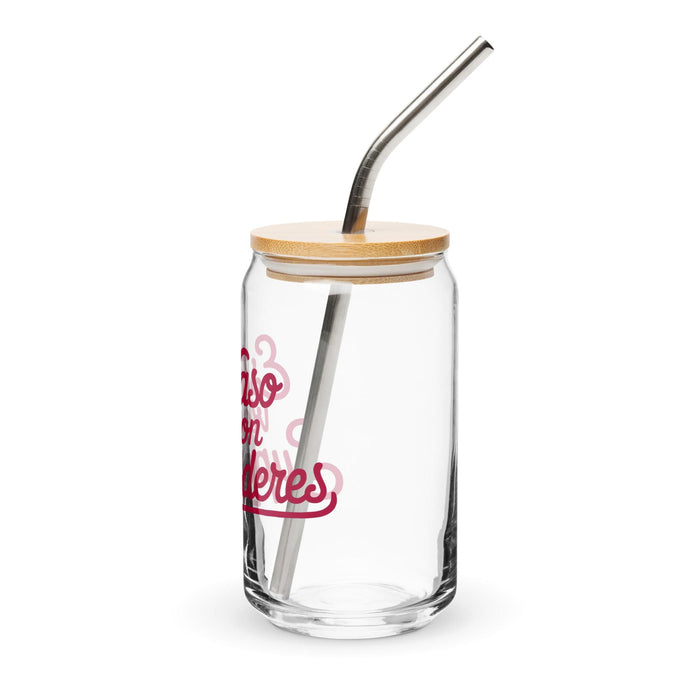 Ce vase vit avec des super pouvoirs Pièce d'art exclusive Verre en forme de canette Bureau à domicile Travail Fierté espagnole mexicaine Tasse cadeau Verre de calligraphie unique en son genre | E13