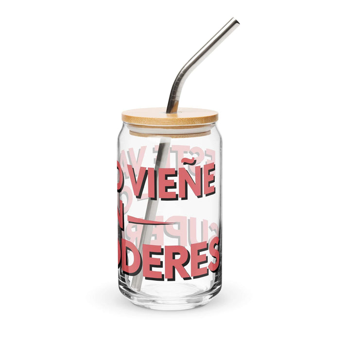 Ce vase vit avec des super pouvoirs Pièce d'art exclusive Verre en forme de canette Bureau à domicile Travail Fierté espagnole mexicaine Tasse cadeau Verre de calligraphie unique en son genre | E23