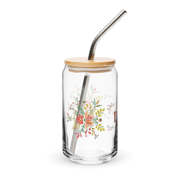 Pièce d'art exclusive El Paisa en verre en forme de canette pour la maison, le bureau, le travail, la fierté espagnole mexicaine, tasse cadeau, verre de calligraphie unique en son genre | E5