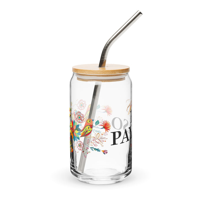 El Payaso Exclusive Art Piece Can-Shaped Glass Home Office Work Mexican Spanish Pride Gift Cup One-Of-A-Kind Calligraphy Glass | E1