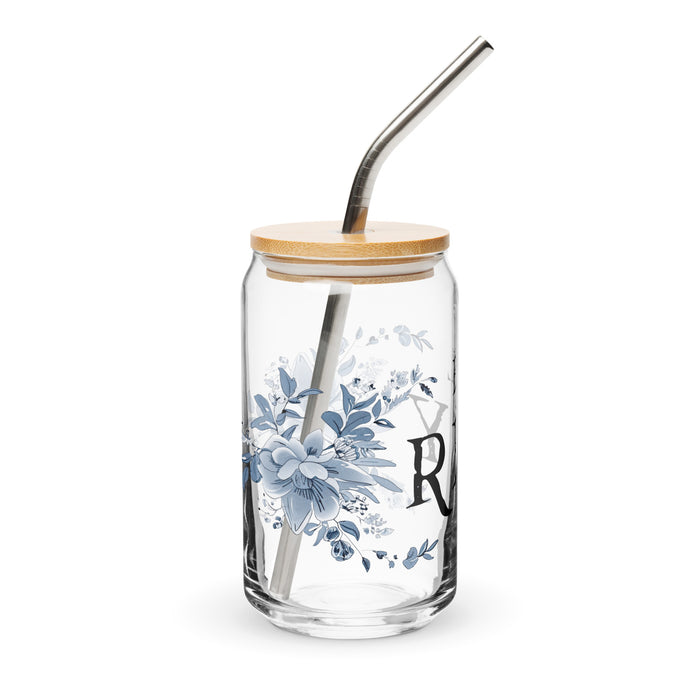 El Rey Exclusive Art Piece Can-Shaped Glass Home Office Work Mexican Spanish Pride Gift Cup One-Of-A-Kind Calligraphy Glass | E8