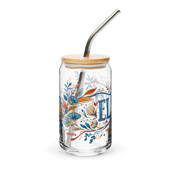 El Virgo Exclusive Art Piece Can-Shaped Glass Home Office Work Mexican Spanish Pride Gift Cup One-Of-A-Kind Calligraphy Glass | E11