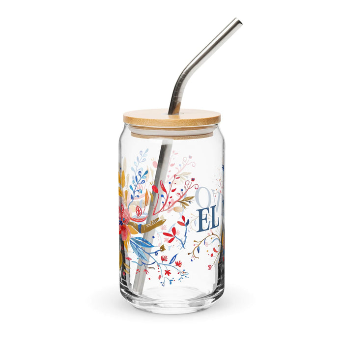 El Vivo Exclusive Art Piece Can-Shaped Glass Home Office Work Mexican Spanish Pride Gift Cup One-Of-A-Kind Calligraphy Glass | E12