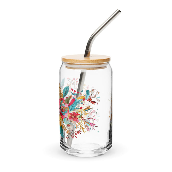 Pièce d'art exclusive El Verga en verre en forme de canette pour la maison, le bureau, le travail, la fierté espagnole mexicaine, tasse cadeau, verre de calligraphie unique en son genre | E11