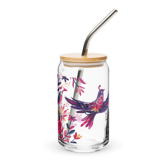 Pièce d'art exclusive La Crow en verre en forme de canette pour la maison, le bureau, le travail, la fierté mexicaine et espagnole, tasse cadeau, verre de calligraphie unique en son genre | L3